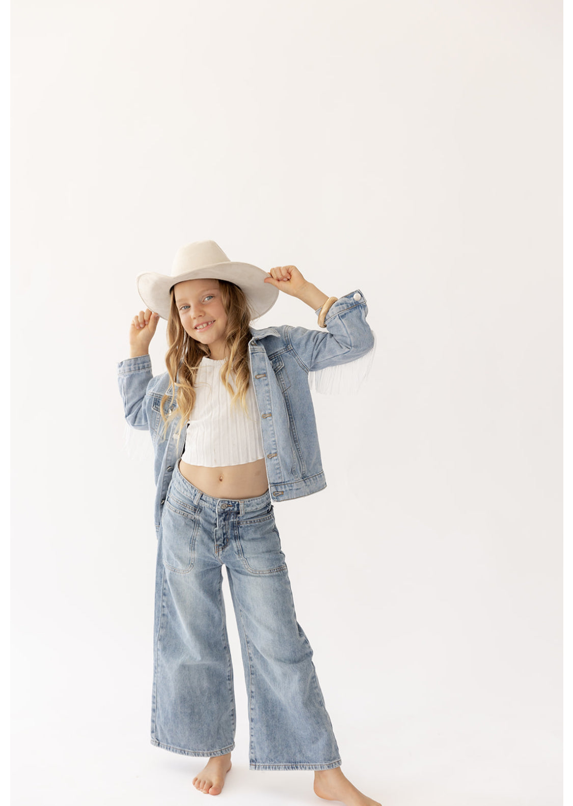 KIDS COWBOY HAT - IVORY