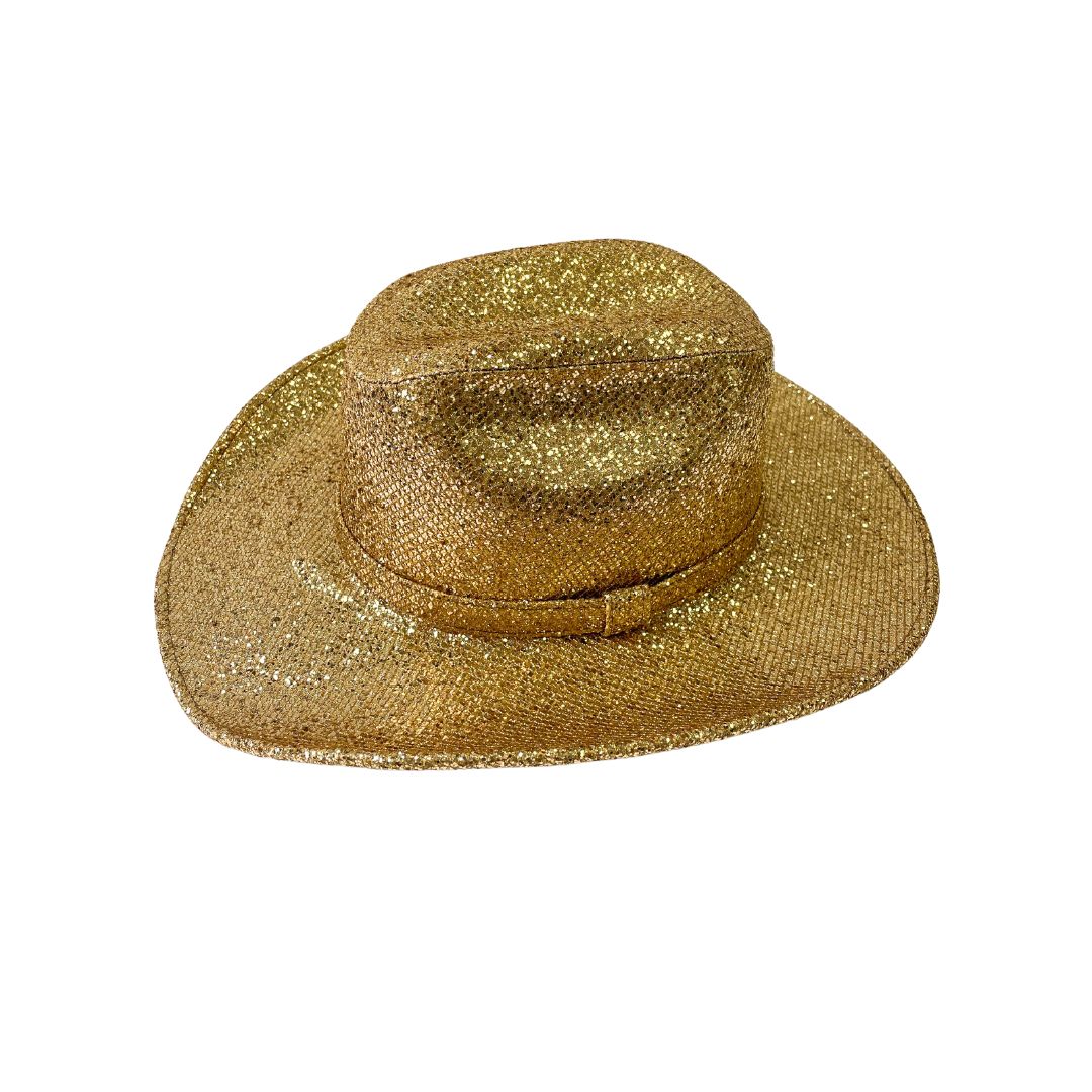 GLITTER COWBOY HAT - GOLD