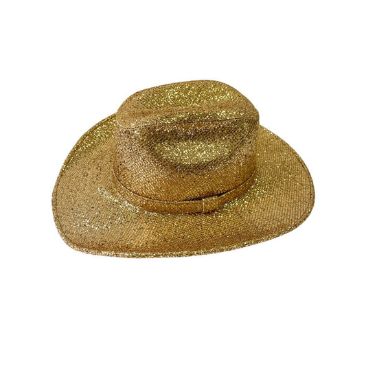 GLITTER COWBOY HAT - GOLD