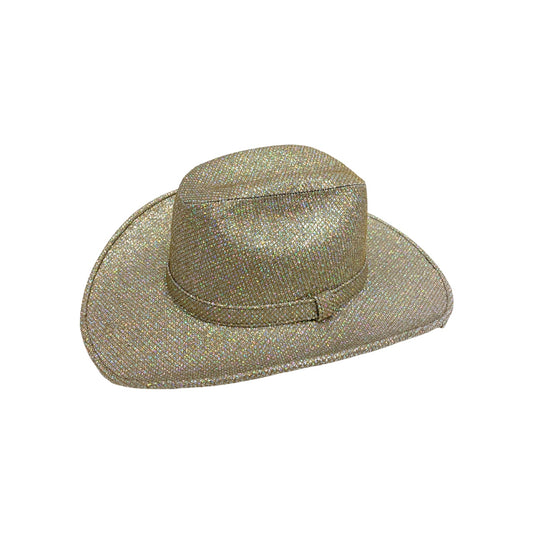 GLITTER COWBOY HAT - SILVER